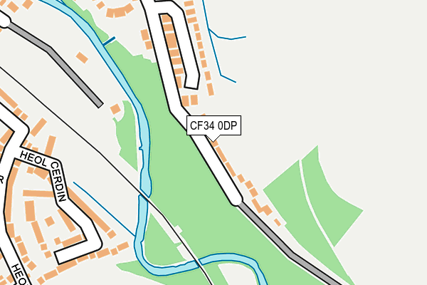 CF34 0DP map - OS OpenMap – Local (Ordnance Survey)