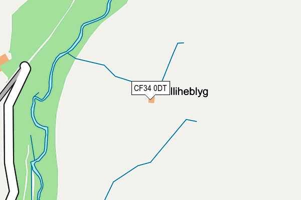 CF34 0DT map - OS OpenMap – Local (Ordnance Survey)