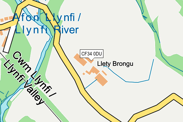 CF34 0DU map - OS OpenMap – Local (Ordnance Survey)