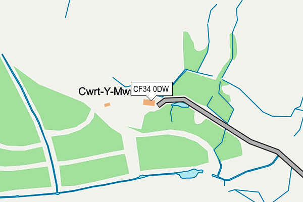 CF34 0DW map - OS OpenMap – Local (Ordnance Survey)