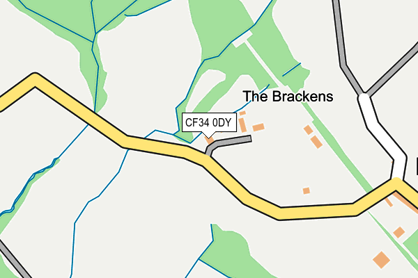 CF34 0DY map - OS OpenMap – Local (Ordnance Survey)