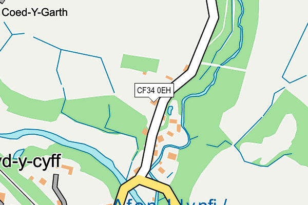 CF34 0EH map - OS OpenMap – Local (Ordnance Survey)