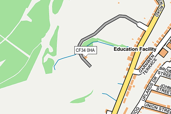 CF34 0HA map - OS OpenMap – Local (Ordnance Survey)