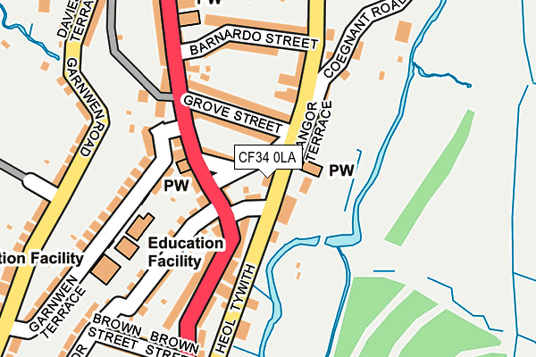 CF34 0LA map - OS OpenMap – Local (Ordnance Survey)