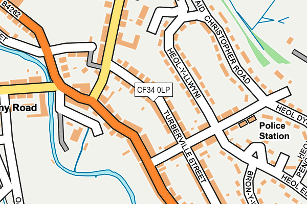 CF34 0LP map - OS OpenMap – Local (Ordnance Survey)