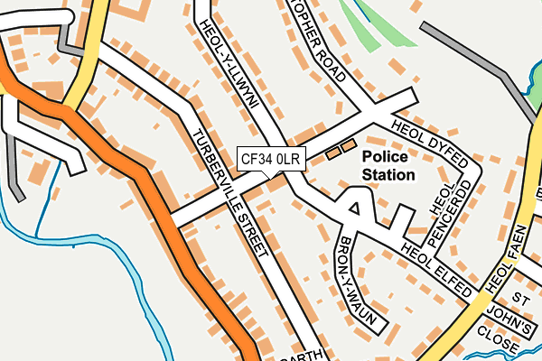 CF34 0LR map - OS OpenMap – Local (Ordnance Survey)