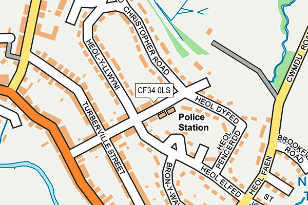 CF34 0LS map - OS OpenMap – Local (Ordnance Survey)