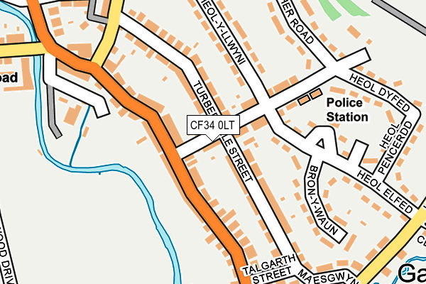 CF34 0LT map - OS OpenMap – Local (Ordnance Survey)