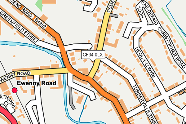 CF34 0LX map - OS OpenMap – Local (Ordnance Survey)