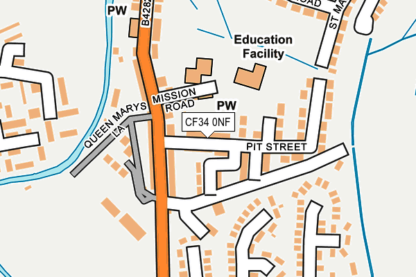 CF34 0NF map - OS OpenMap – Local (Ordnance Survey)