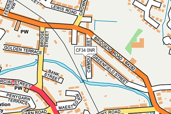 CF34 0NR map - OS OpenMap – Local (Ordnance Survey)