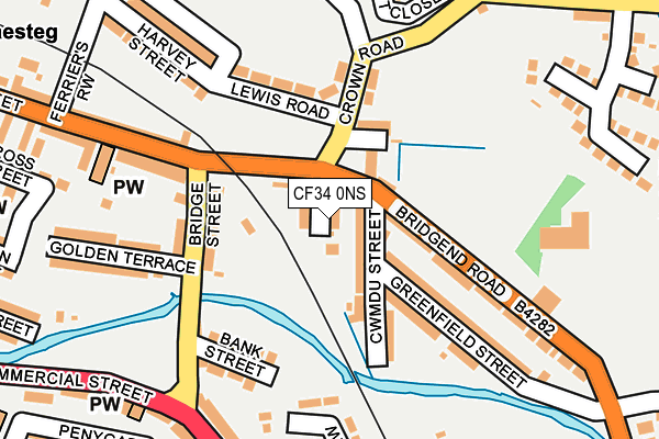 CF34 0NS map - OS OpenMap – Local (Ordnance Survey)