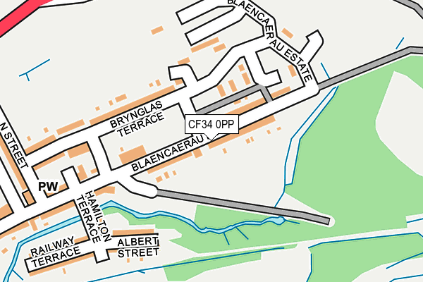 CF34 0PP map - OS OpenMap – Local (Ordnance Survey)