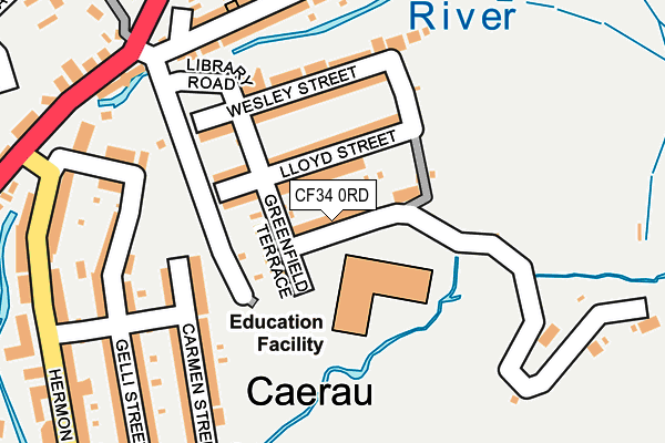 CF34 0RD map - OS OpenMap – Local (Ordnance Survey)