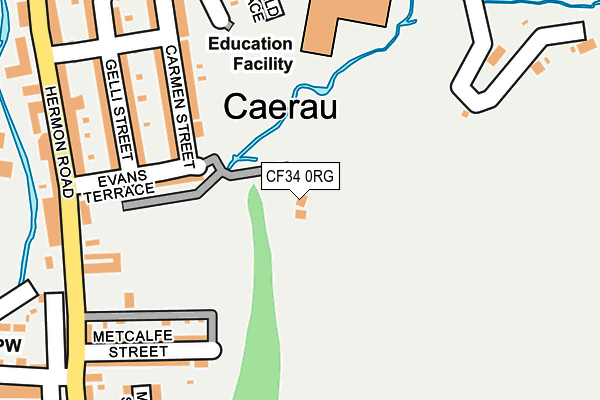 CF34 0RG map - OS OpenMap – Local (Ordnance Survey)