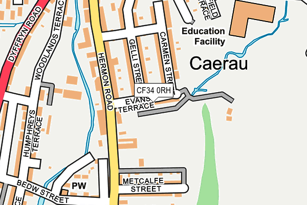 CF34 0RH map - OS OpenMap – Local (Ordnance Survey)