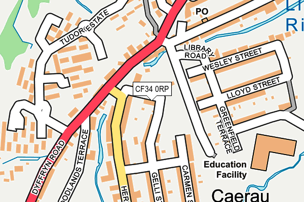 CF34 0RP map - OS OpenMap – Local (Ordnance Survey)