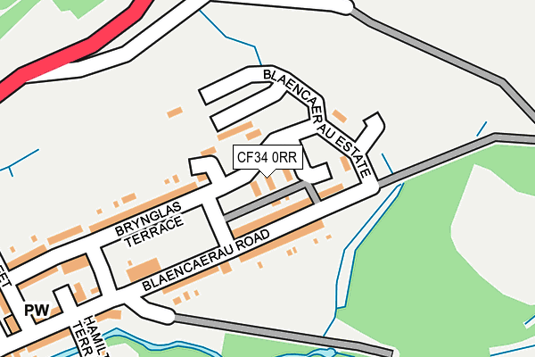 CF34 0RR map - OS OpenMap – Local (Ordnance Survey)