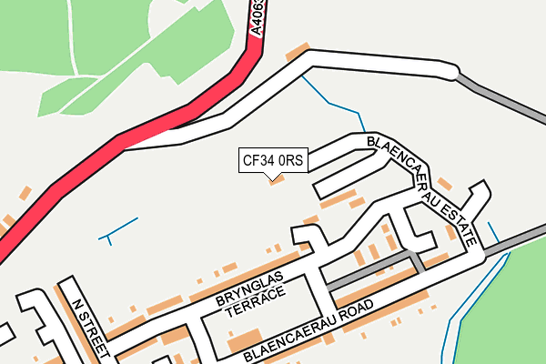 CF34 0RS map - OS OpenMap – Local (Ordnance Survey)