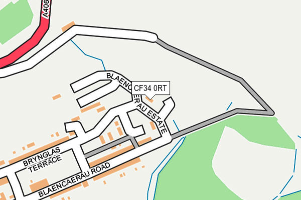 CF34 0RT map - OS OpenMap – Local (Ordnance Survey)