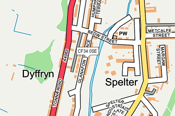 CF34 0SE map - OS OpenMap – Local (Ordnance Survey)