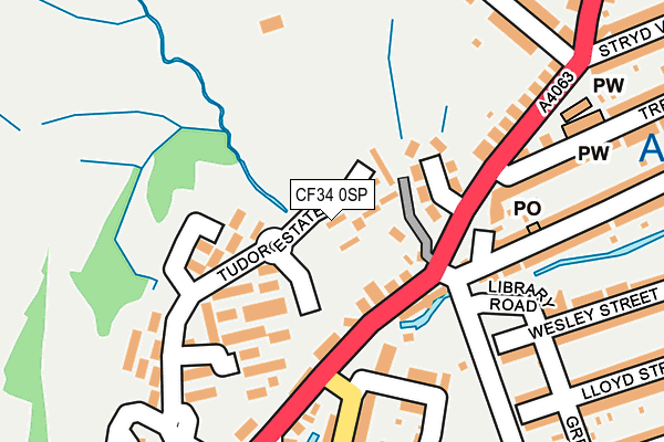 CF34 0SP map - OS OpenMap – Local (Ordnance Survey)