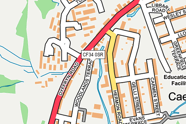 CF34 0SR map - OS OpenMap – Local (Ordnance Survey)