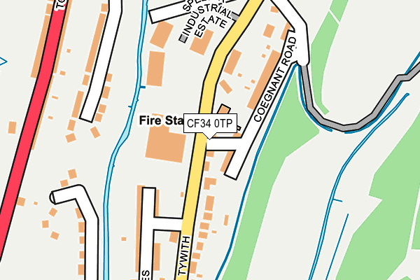 CF34 0TP map - OS OpenMap – Local (Ordnance Survey)