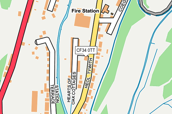 CF34 0TT map - OS OpenMap – Local (Ordnance Survey)