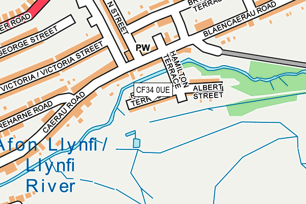 CF34 0UE map - OS OpenMap – Local (Ordnance Survey)