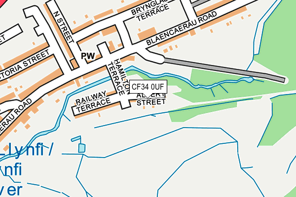 CF34 0UF map - OS OpenMap – Local (Ordnance Survey)