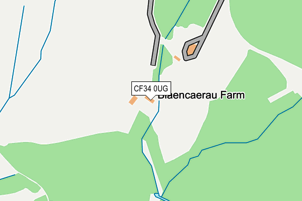 CF34 0UG map - OS OpenMap – Local (Ordnance Survey)