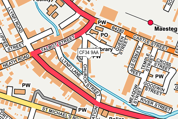 Map of POWER MILLS LIMITED at local scale