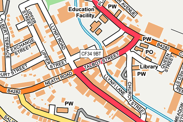 CF34 9BT map - OS OpenMap – Local (Ordnance Survey)