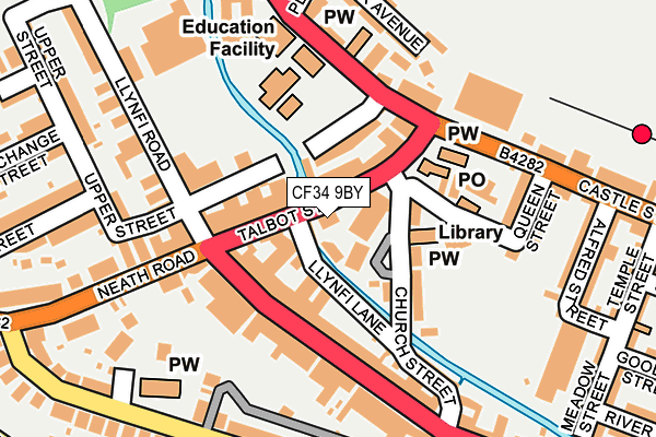 CF34 9BY map - OS OpenMap – Local (Ordnance Survey)