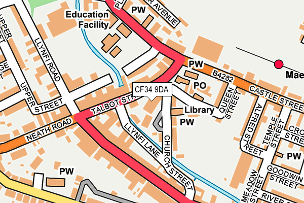 CF34 9DA map - OS OpenMap – Local (Ordnance Survey)