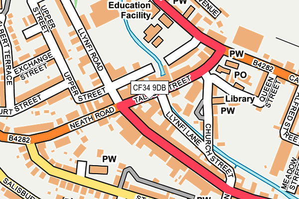 CF34 9DB map - OS OpenMap – Local (Ordnance Survey)