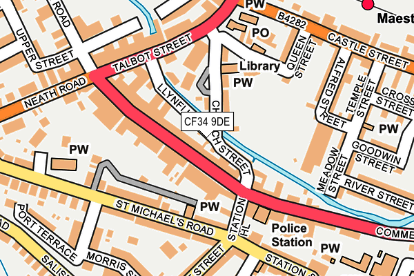 CF34 9DE map - OS OpenMap – Local (Ordnance Survey)
