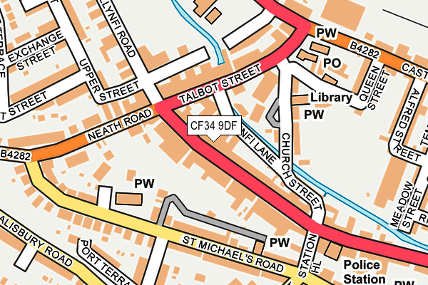 CF34 9DF map - OS OpenMap – Local (Ordnance Survey)