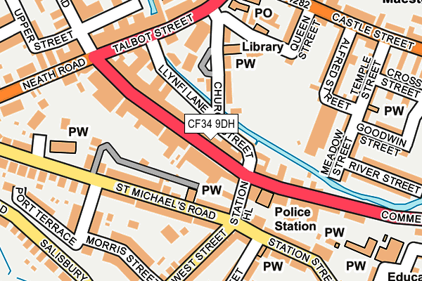 CF34 9DH map - OS OpenMap – Local (Ordnance Survey)