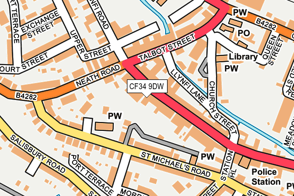 CF34 9DW map - OS OpenMap – Local (Ordnance Survey)