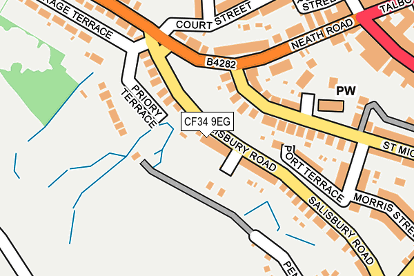 CF34 9EG map - OS OpenMap – Local (Ordnance Survey)