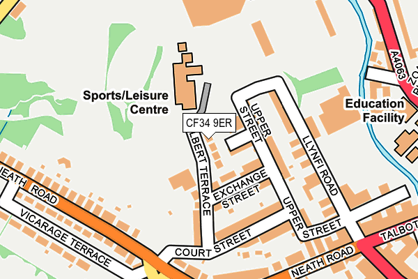 CF34 9ER map - OS OpenMap – Local (Ordnance Survey)