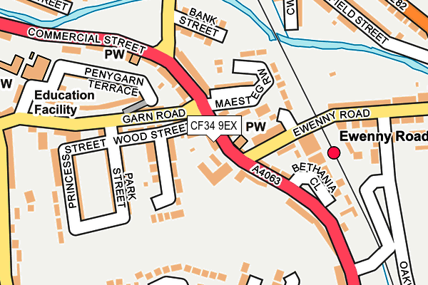 CF34 9EX map - OS OpenMap – Local (Ordnance Survey)