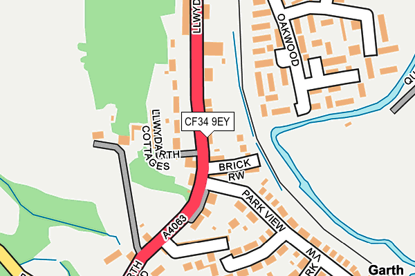 CF34 9EY map - OS OpenMap – Local (Ordnance Survey)