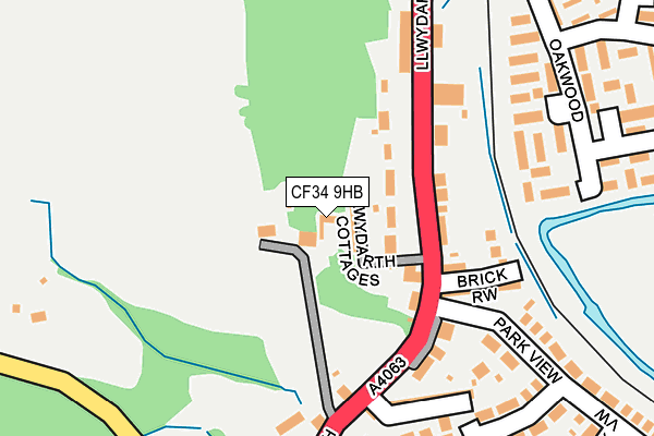 CF34 9HB map - OS OpenMap – Local (Ordnance Survey)