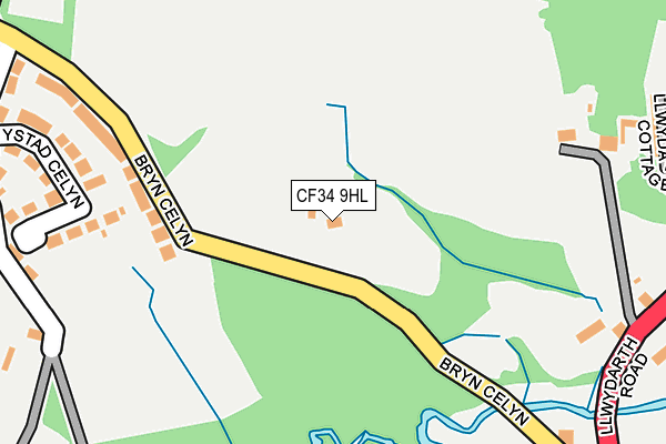 CF34 9HL map - OS OpenMap – Local (Ordnance Survey)