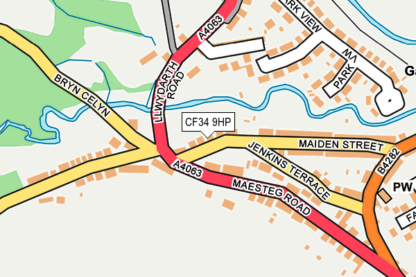 CF34 9HP map - OS OpenMap – Local (Ordnance Survey)