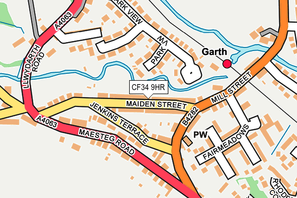 CF34 9HR map - OS OpenMap – Local (Ordnance Survey)