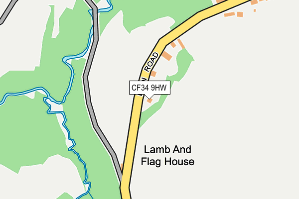 CF34 9HW map - OS OpenMap – Local (Ordnance Survey)